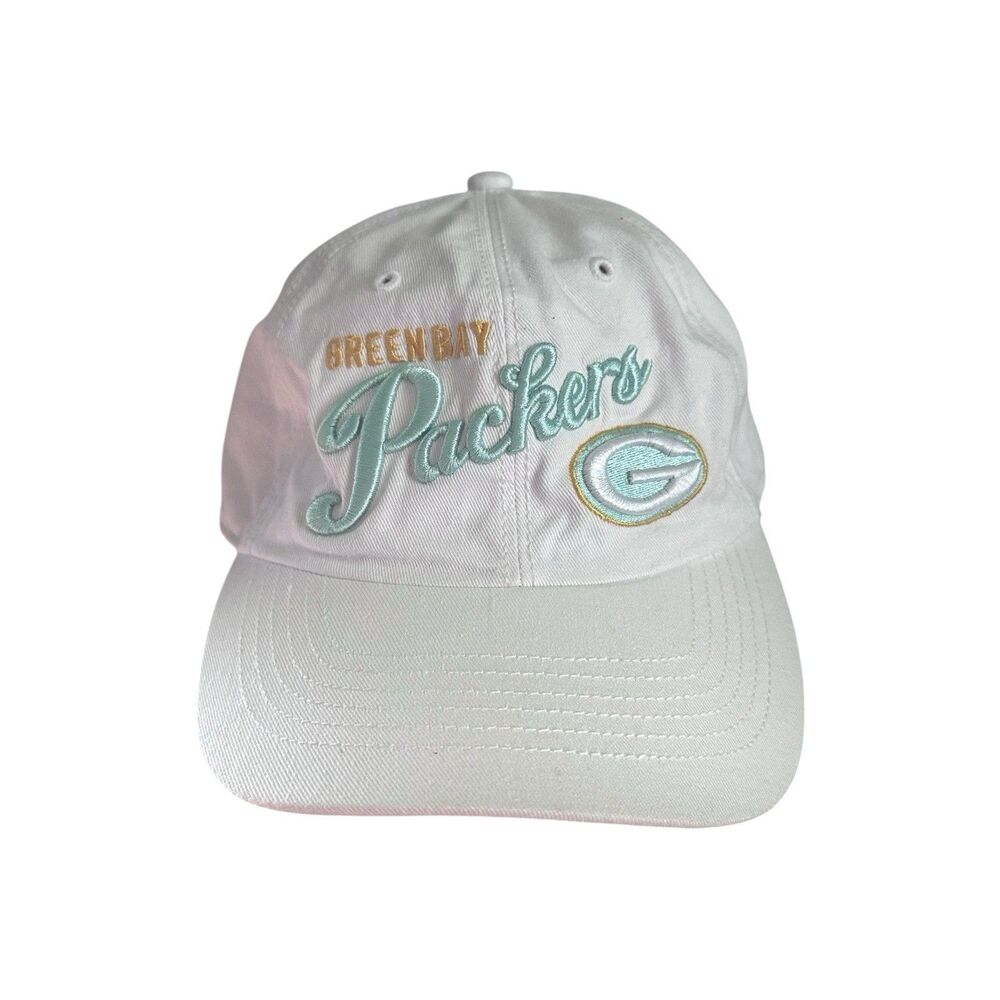Green Bay Packers NFL Team Apparel Women Adjustable Hat Cap White One Size